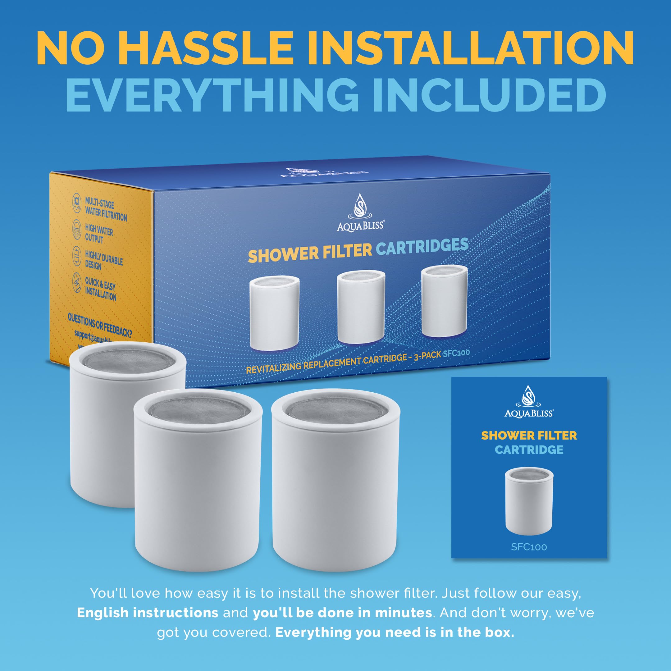 AquaBliss High Output Shower Filter Replacement Cartridge